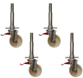 Točkići za aluminijumsku skelu prečnik 150 mm sa vretenom za nivelaciju ZARGES